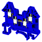 DINKLE 4W DIN RAIL TERMINAL BLUE 4MM