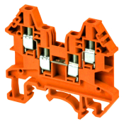 DINKLE 4W DIN RAIL TERMINAL ORANGE 4MM