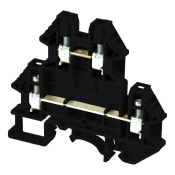 DINKLE 2+2W DIN RAIL TERM BLACK 4MM
