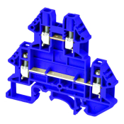 DINKLE 2+2W DIN RAIL TERM BLUE 4MM