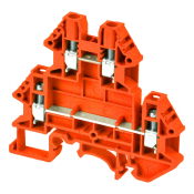 DINKLE 2+2W DIN RAIL TERM ORANGE 4MM