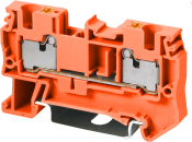 DINKLE DIN TERMINAL ORANGE 1.5MM PUSH IN SPRING CLAMP