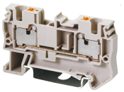 DINKLE DIN RAIL TERMINAL GREY 1.5MM PUSH IN SPRING CLAMP