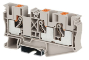 DINKLE FEED-THROUGH 3W DIN TERMINAL GREY 10MM
