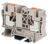 DINKLE DIN RAIL TERMINAL GREY 10MM PUSH IN SPRING CLAMP