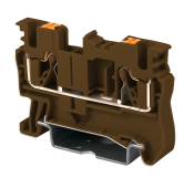 DINKLE DINRAIL TERMINAL BROWN 2.5MM PUSH IN SPRING CLAMP