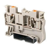 DINKLE DIN RAIL TERMINAL GREY 2.5MM PUSH IN SPRING CLAMP