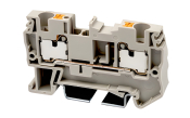 DINKLE DIN RAIL TERMINAL GREY 4MM PUSH IN SPRING CLAMP