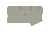 DINKLE FEED-THROUGH 3W DIN TER END COVER GREY 6MM