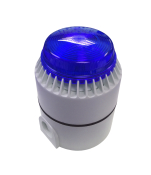 COMBINED SOUNDER/BEACON 12VDC BLUE, WHITE DEEP BASE IP65