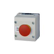 MUSHROOM HEAD STOP STATION WITH 1 N/O CONTACT BLOCK