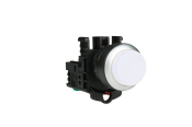 TEND 22mm LATCHING P/BUTTON WHITE WITH 1 N/O CONTACT BLOCK