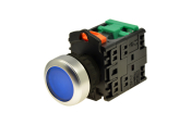TEND 22mm ILLUMINATED P/BUTTON BLUE 24VACDC LED+1 N/O CONTACT