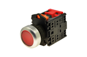 TEND 22mm ILLUMINATED P/BUTTON RED 24VACDC LED +1 N/C CONTACT