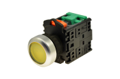 TEND 22mm ILLUMINATED P/BUTTON AMBER 24VACDC LED+1NO CONTACT
