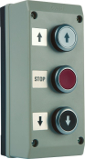 CONTROL STATION UP + DOWN + STOP, GREY ENCLOSURE