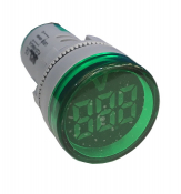 SCL 22mm VOLTMETER 50-380VAC GREEN GREY CASE