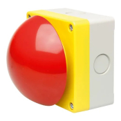 COMEPI RED MUSHROOM PALM STOP STATION 1NO 1NC PUSH PULL