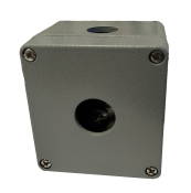 SCL 1 HOLE ALUMINIUM P/BUTTON STATION + 18MM GLAND