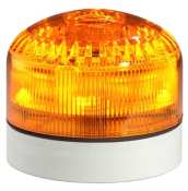 SOUNDER BEACON AMBER 12-24ACDC WITH GREY SHALLOW BASE