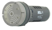 SCL 22mm PULSATING BUZZER 12V WITH FLASHING WHITE LED