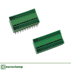 Double Level Male 5.08mm Pitch Plug In Terminal Blocks Closed End
