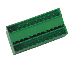 Vertical Double Layer Male 5.08mm Pitch Plug In Terminal Blocks Closed End
