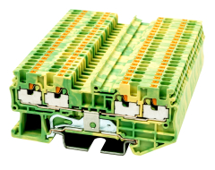 Push In Spring Clamp Earth Terminals - 4 Conductor